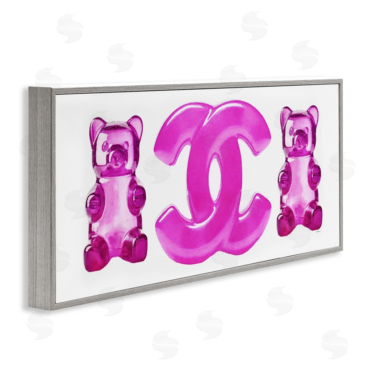 Amanda Greenwood Fashion Brand Candies Gray Framed Giclee Wall Artside_