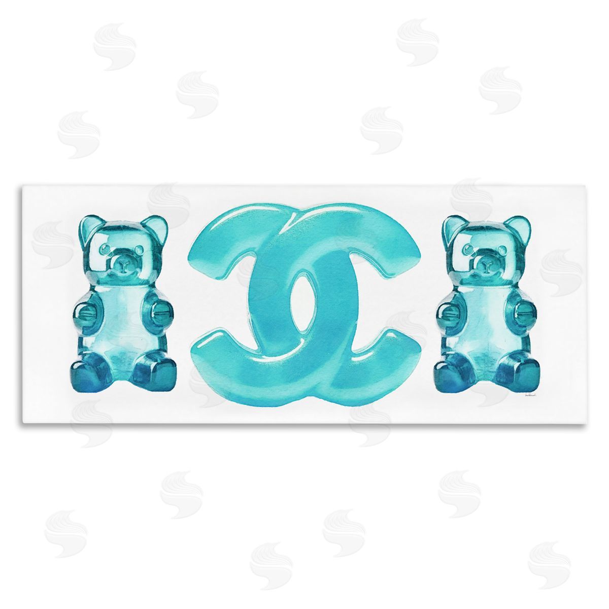 Amanda Greenwood Blue Glam Gummy Canvas Wall Art