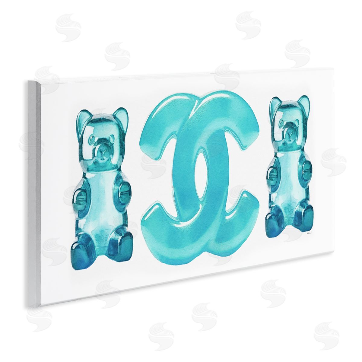 Amanda Greenwood Blue Glam Gummy Wall Plaque Artside_
