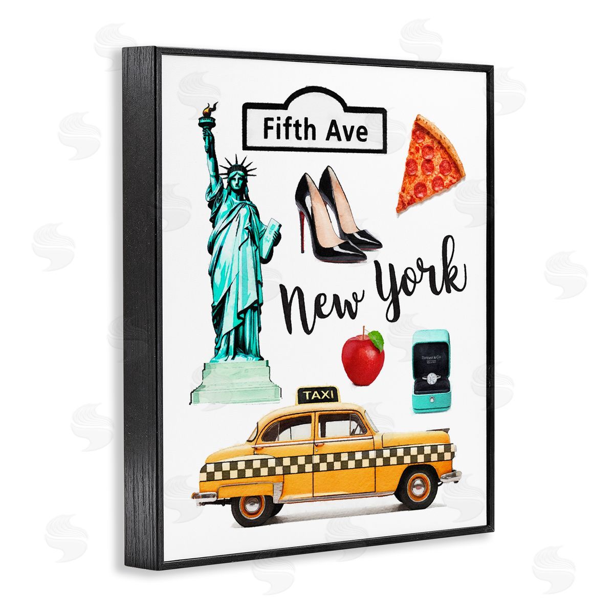 Amanda Greenwood New York Glam Travel Black Framed Giclee Wall Artside_