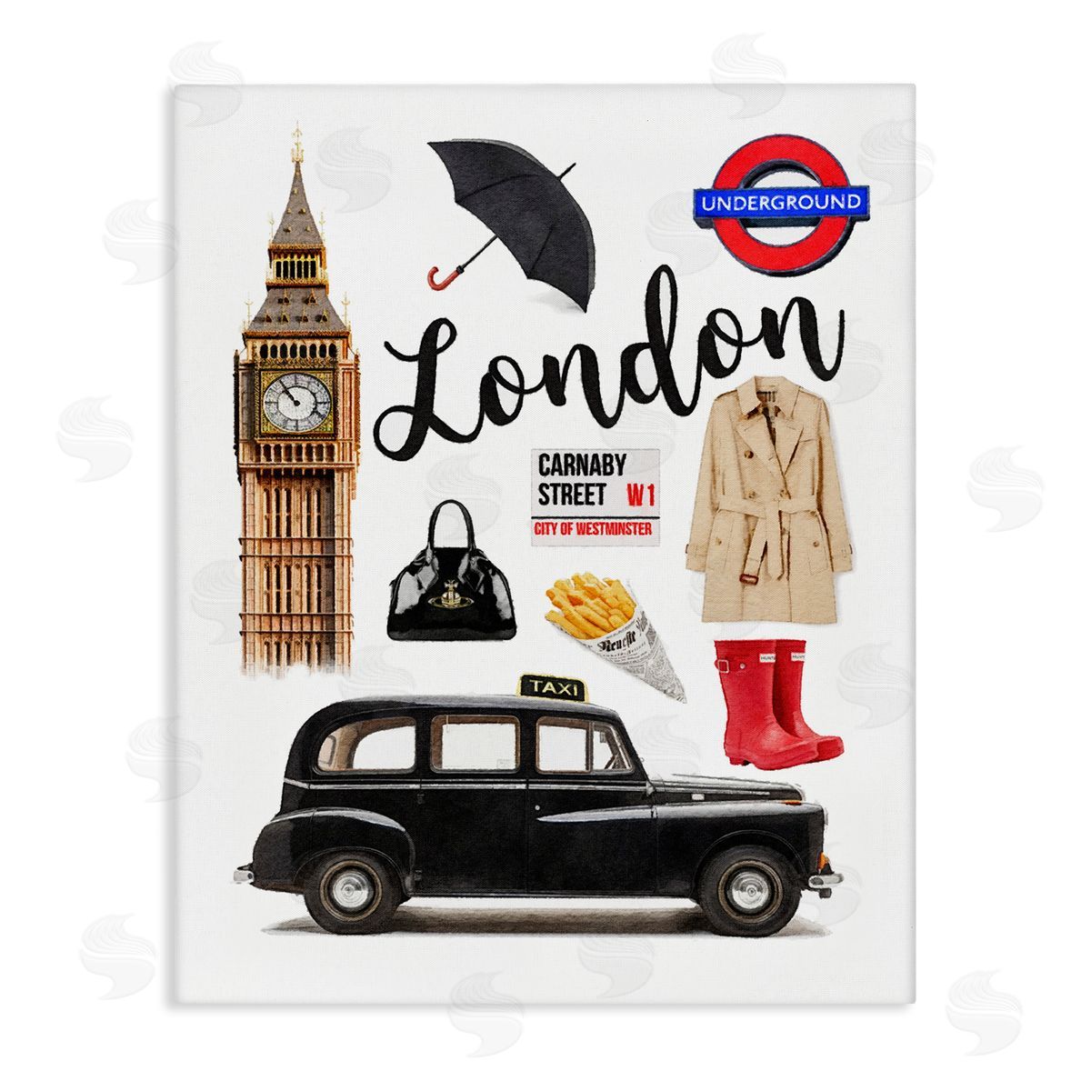 Amanda Greenwood London Glam Travel Canvas Wall Art