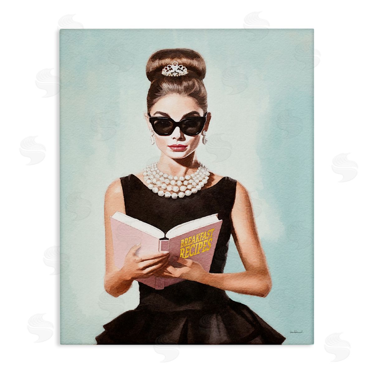 Amanda Greenwood Girl in Dress Reading Canvas Wall Art