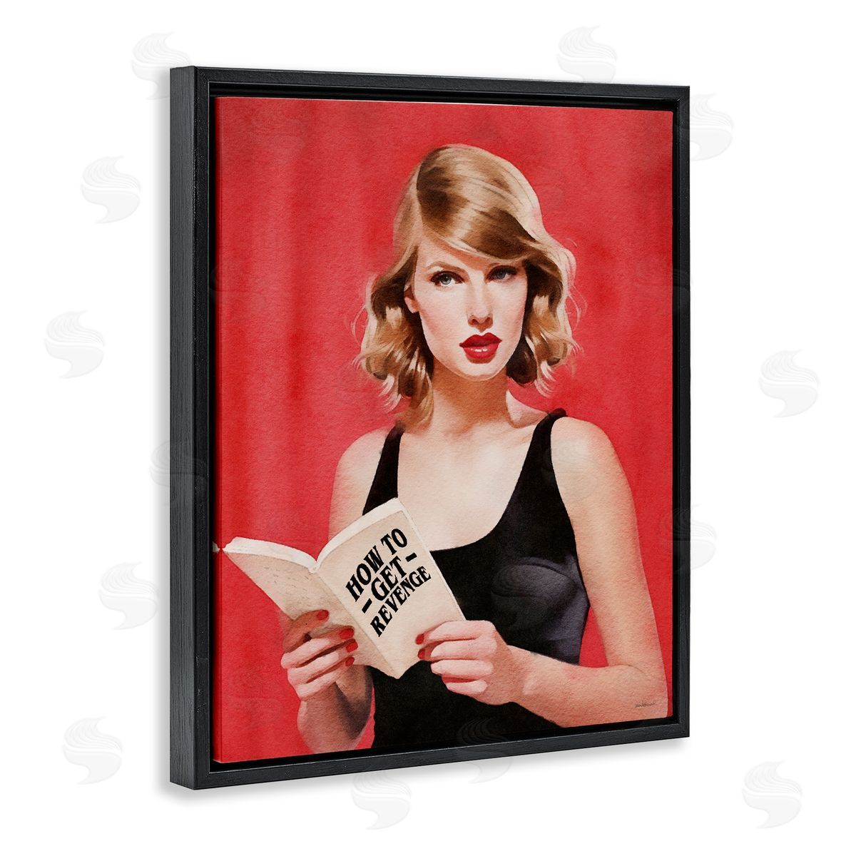 Amanda Greenwood Popstar Revenge Book Black Floater Frame Canvas Artside_