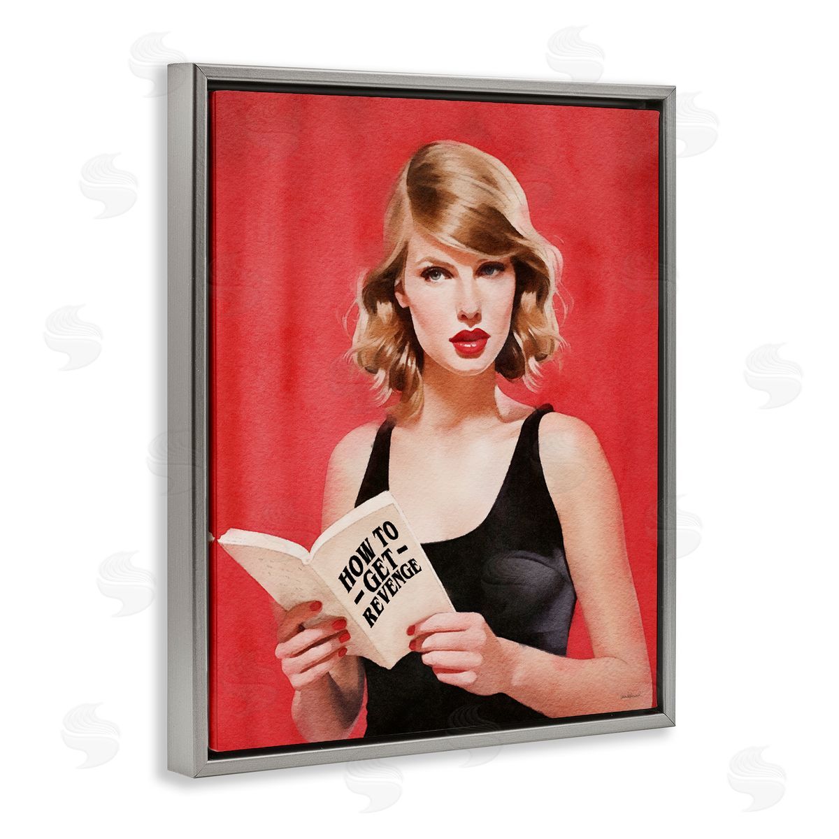 Amanda Greenwood Popstar Revenge Book Gray Floater Frame Canvas Artside_