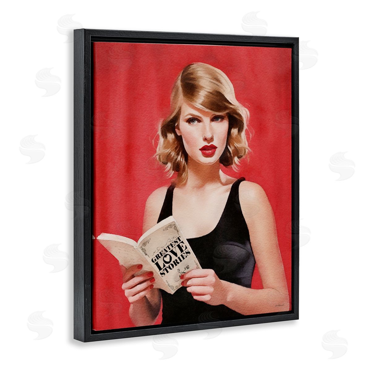 Amanda Greenwood Popstar Love Stories Black Floater Frame Canvas Artside_