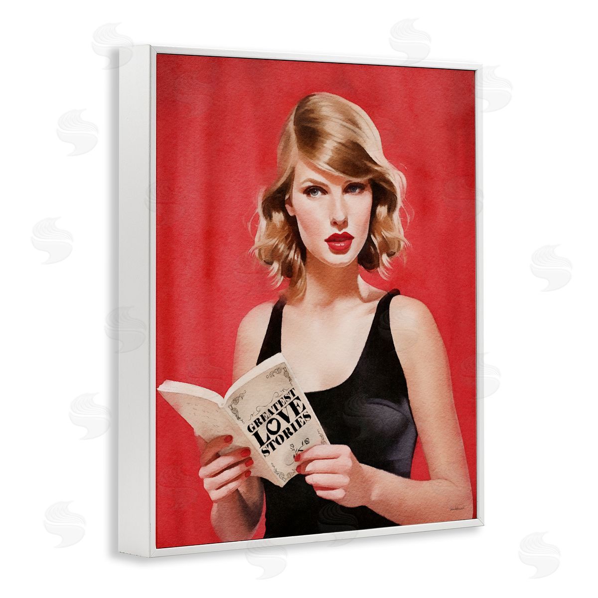 Amanda Greenwood Popstar Love Stories White Framed Giclee Wall Artside_