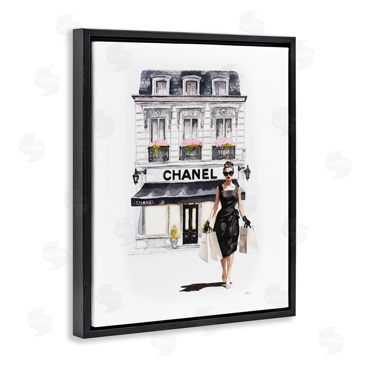 Amanda Greenwood Shopping Fashion Storefront Black Floater Frame Canvas Artside_