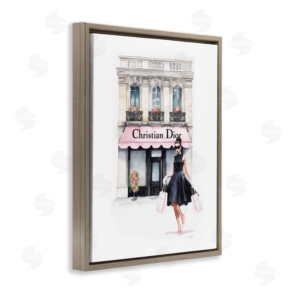 Amanda Greenwood Trendy Storefront Shopping Brown Floater Frame Canvas Artside_