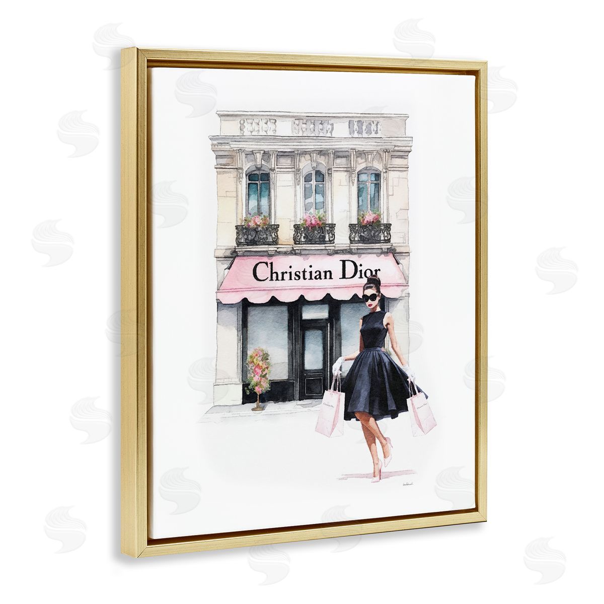 Amanda Greenwood Trendy Storefront Shopping Gold Floater Frame Canvas Artside_