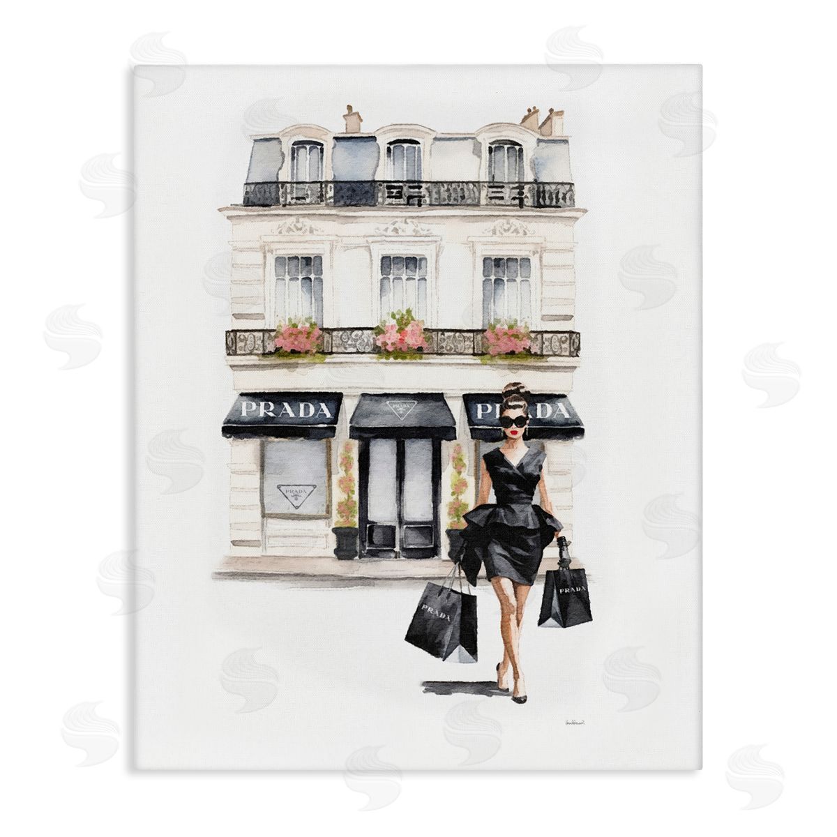 Amanda Greenwood Trendy Shopping Woman Canvas Wall Art