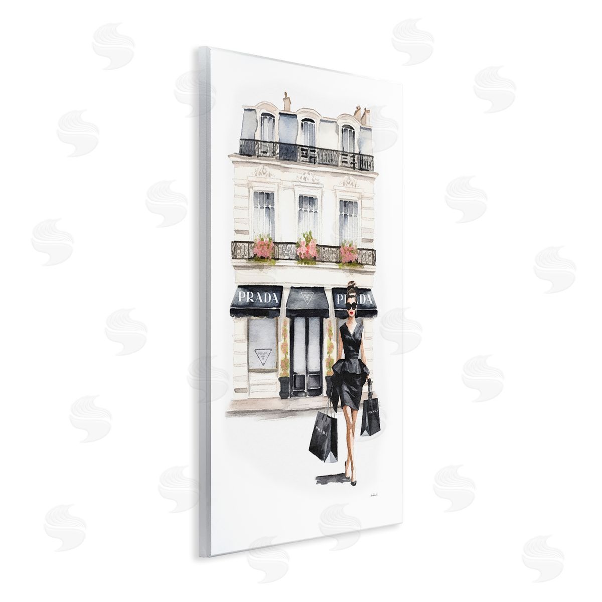 Amanda Greenwood Trendy Shopping Woman Wall Plaque Artside_