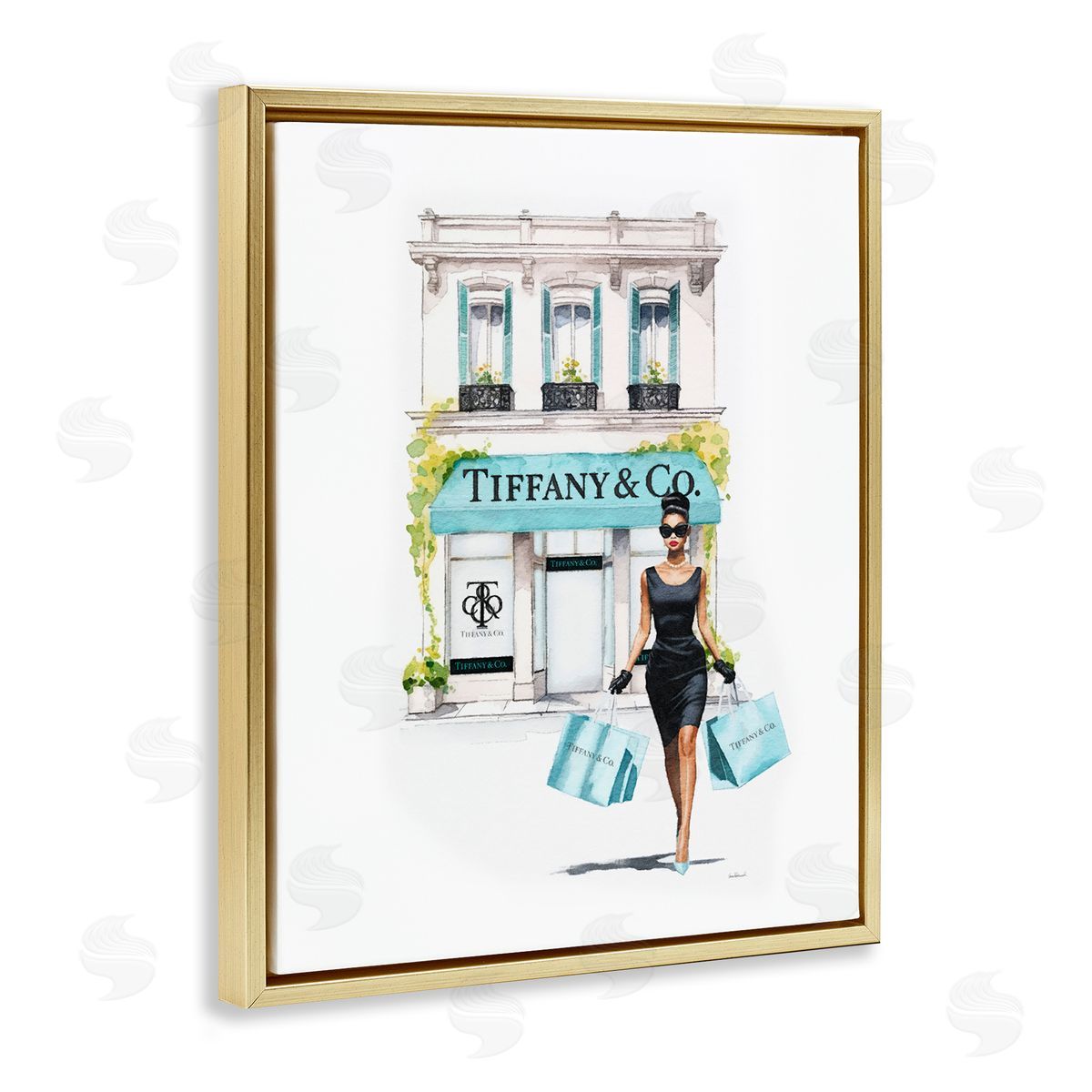Amanda Greenwood Fashion Storefront Shopping Gold Floater Frame Canvas Artside_
