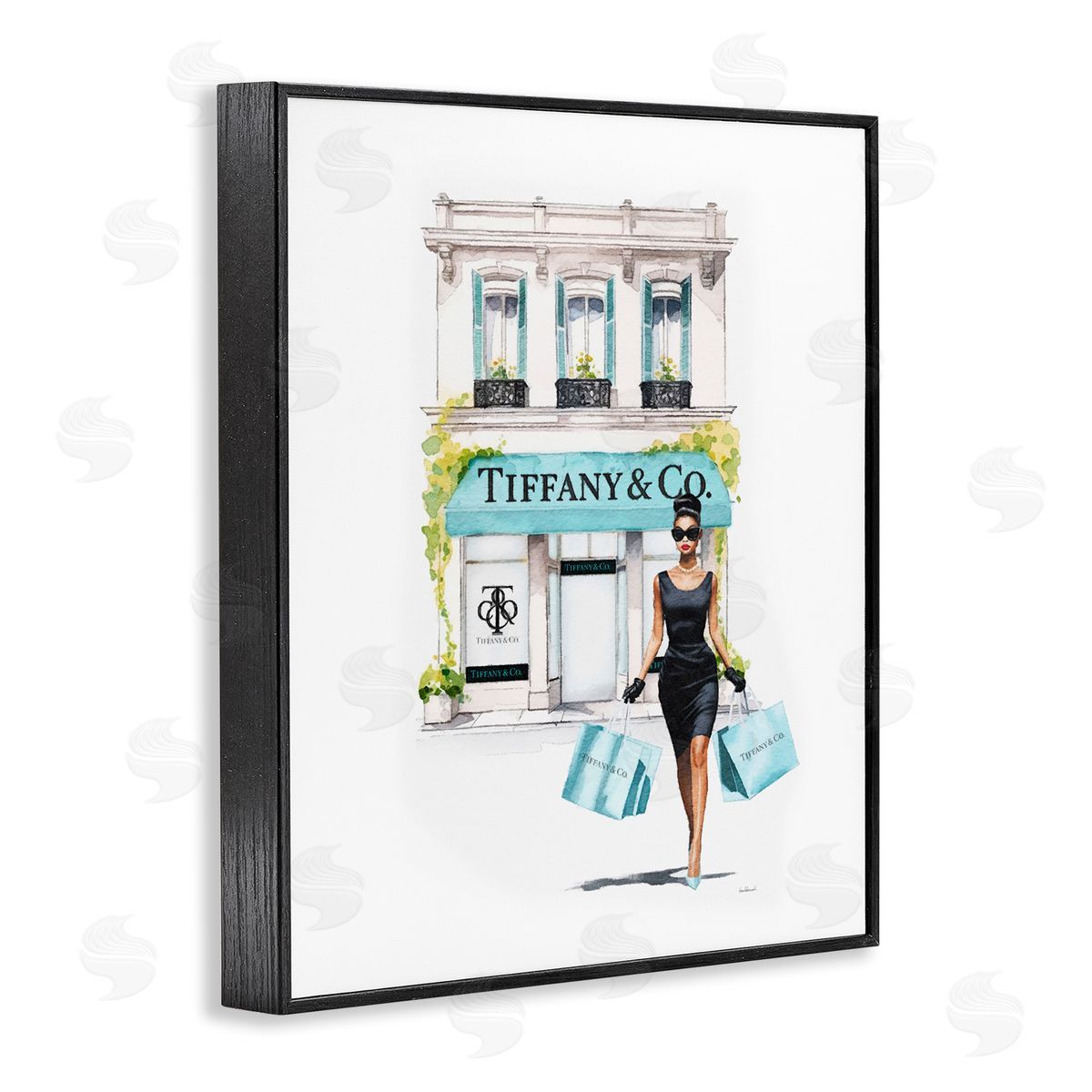 Amanda Greenwood Fashion Storefront Shopping Black Framed Giclee Wall Artside_
