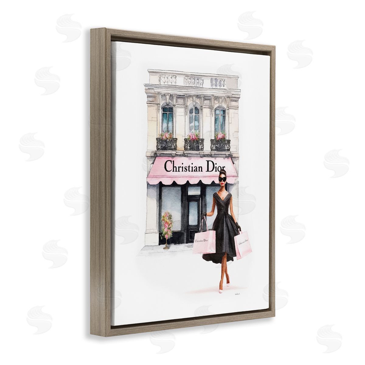 Amanda Greenwood Woman & Fashion Shop Brown Floater Frame Canvas Artside_