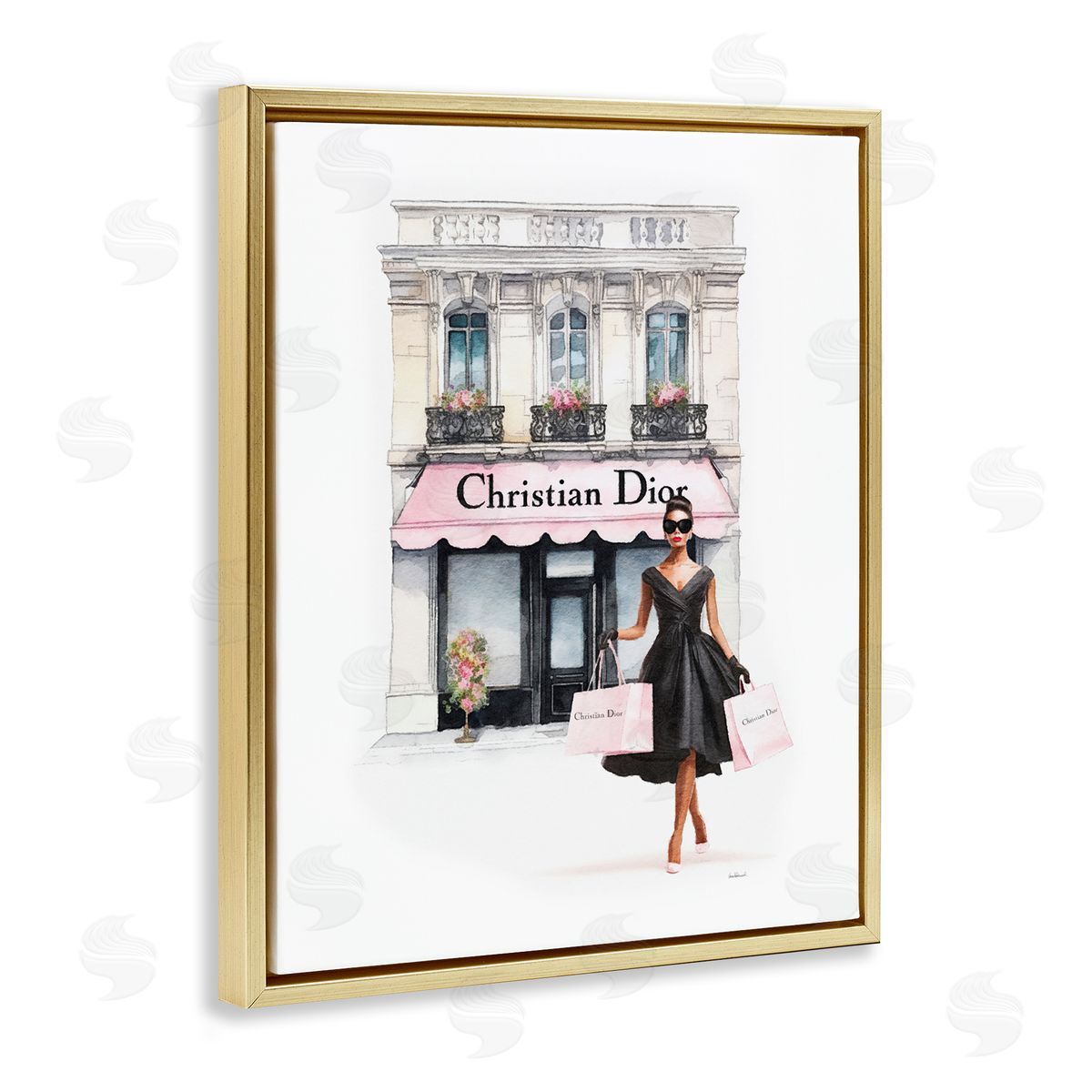 Amanda Greenwood Woman & Fashion Shop Gold Floater Frame Canvas Artside_