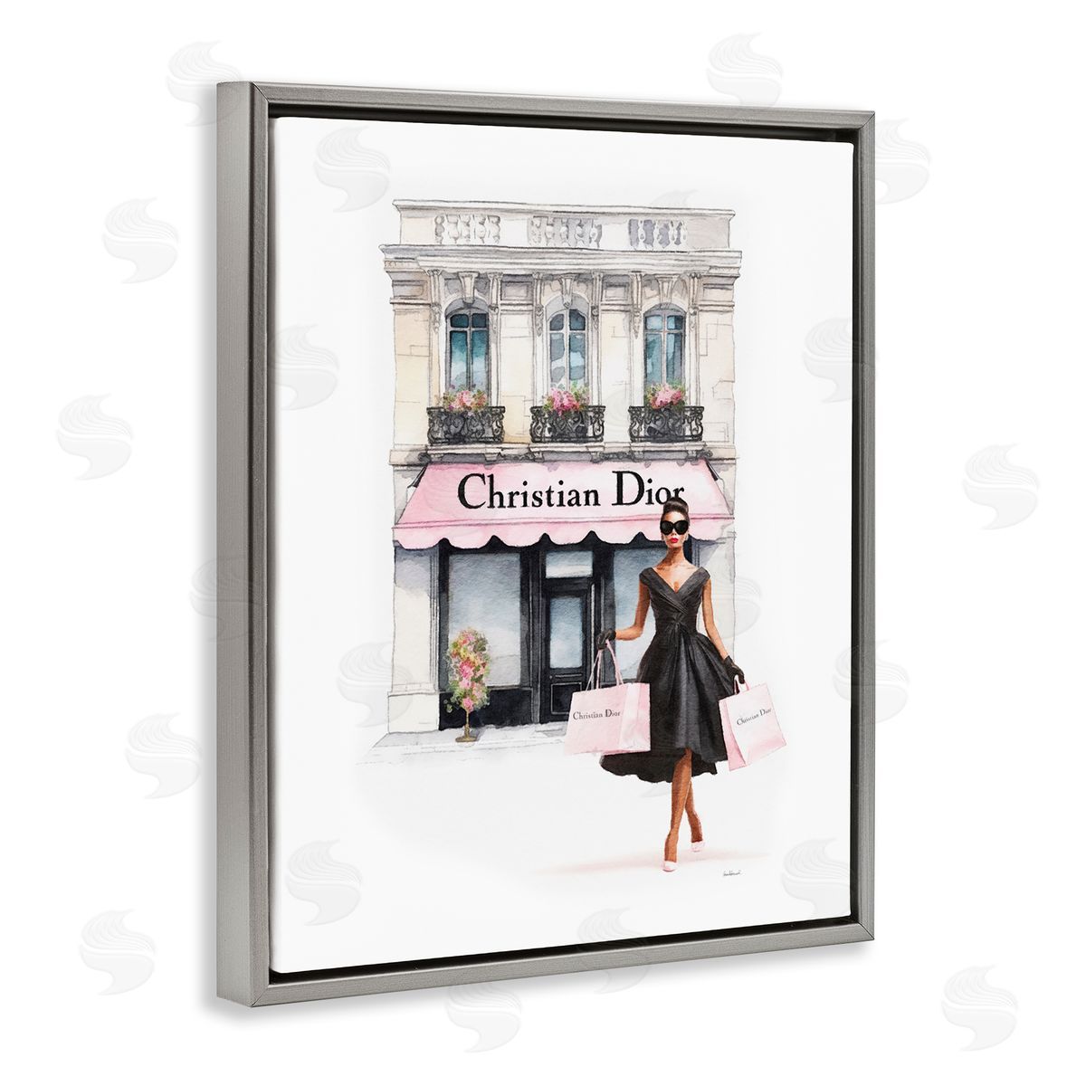 Amanda Greenwood Woman & Fashion Shop Gray Floater Frame Canvas Artside_