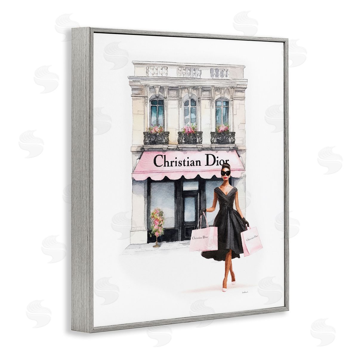 Amanda Greenwood Woman & Fashion Shop Gray Framed Giclee Wall Artside_