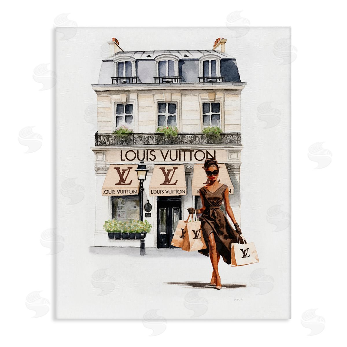 Amanda Greenwood Shopping Glam Storefront Canvas Wall Art