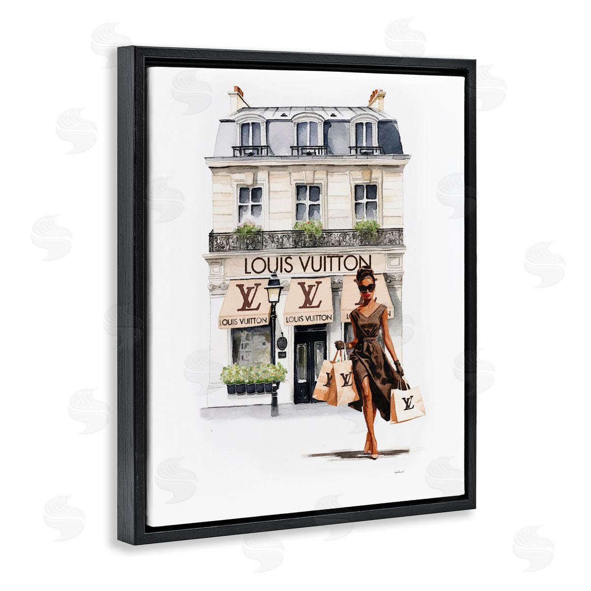 Amanda Greenwood Shopping Glam Storefront Black Floater Frame Canvas Artside_