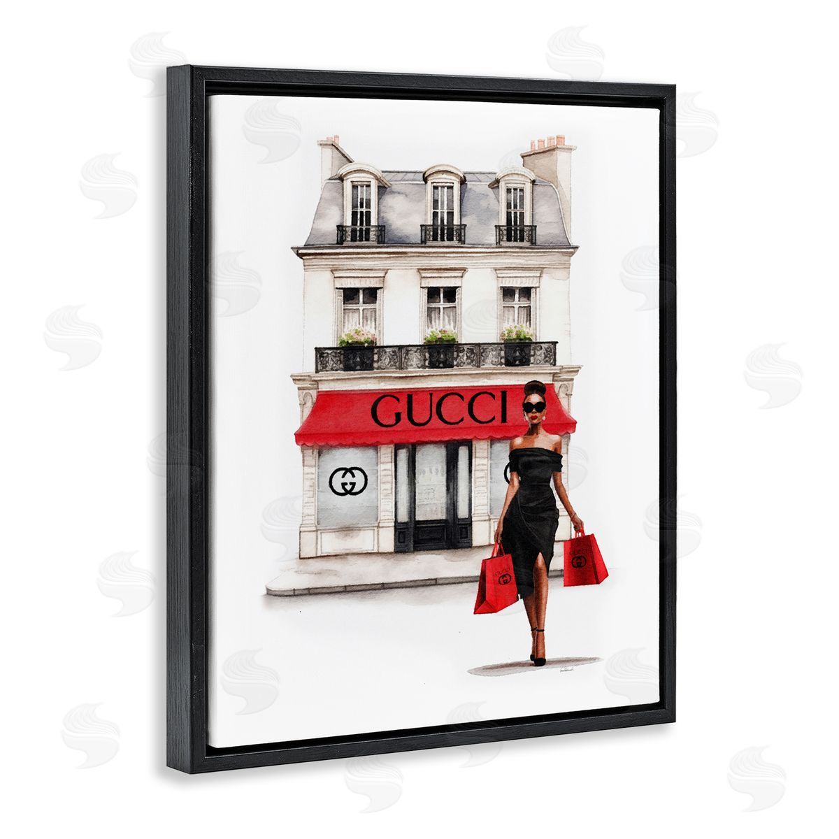 Amanda Greenwood Urban Glam Shop Black Floater Frame Canvas Artside_