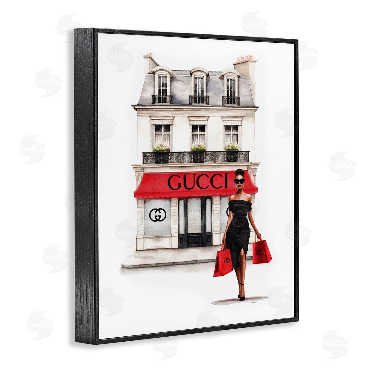 Amanda Greenwood Urban Glam Shop Black Framed Giclee Wall Artside_