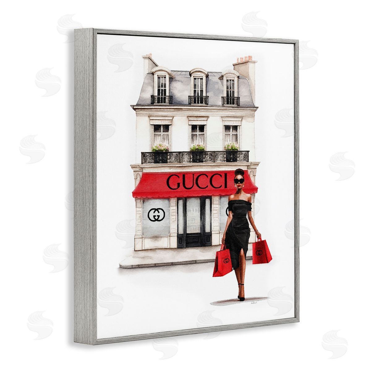 Amanda Greenwood Urban Glam Shop Gray Framed Giclee Wall Artside_