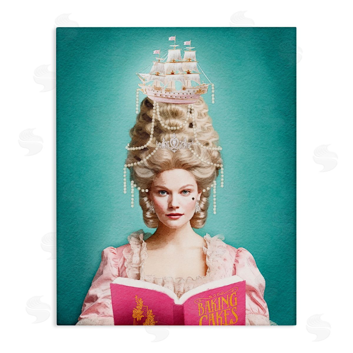 Amanda Greenwood Vintage Woman Reading Canvas Wall Art