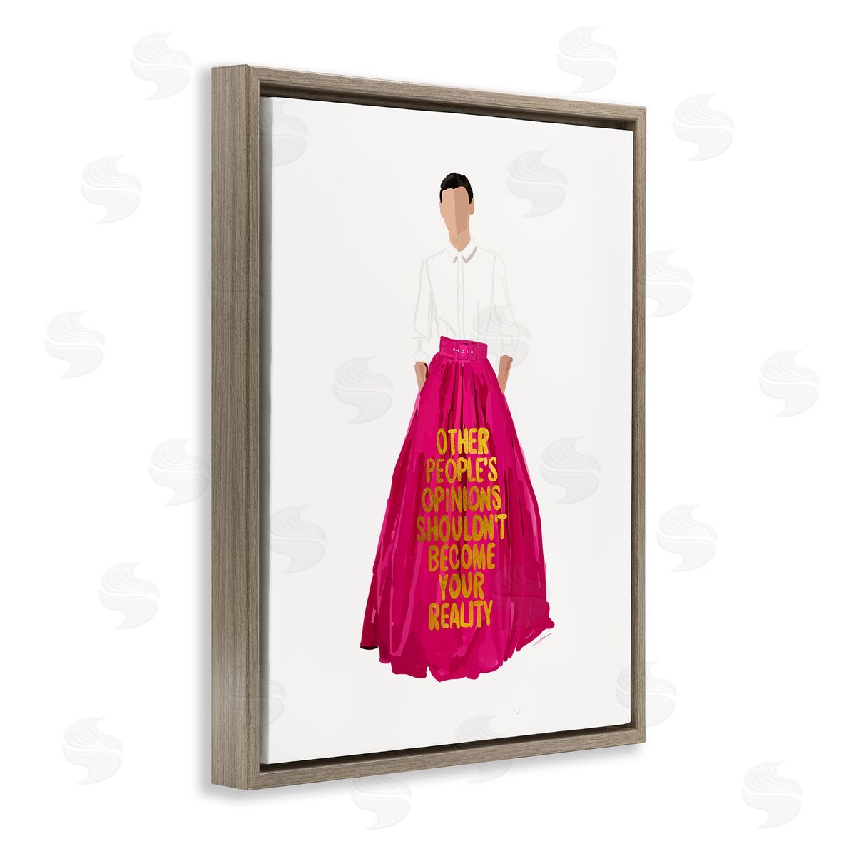 Amelia Noyes Inspirational Confidence Phrase Brown Floater Frame Canvas Artside_