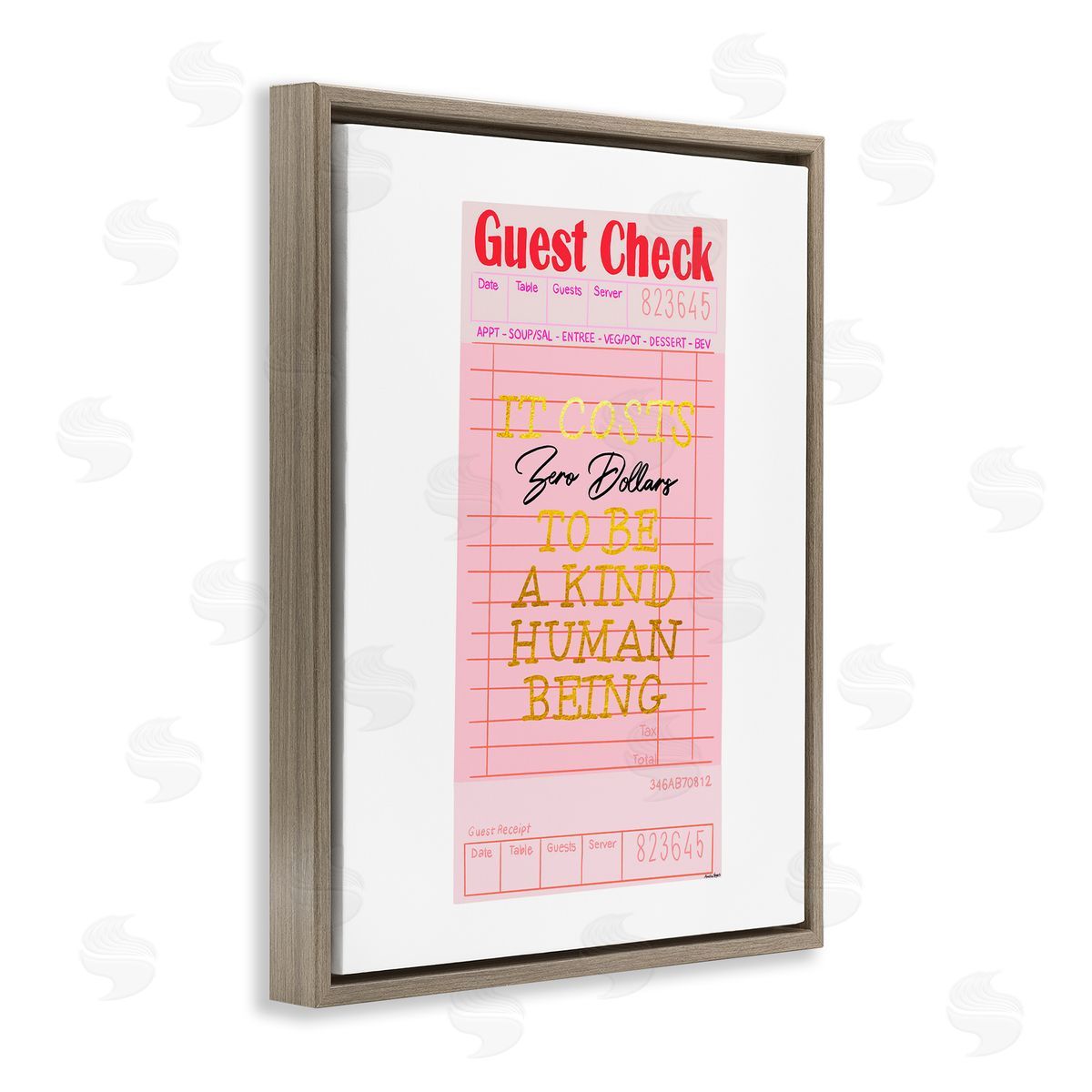 Amelia Noyes Zero Dollars to be Kind Brown Floater Frame Canvas Artside_