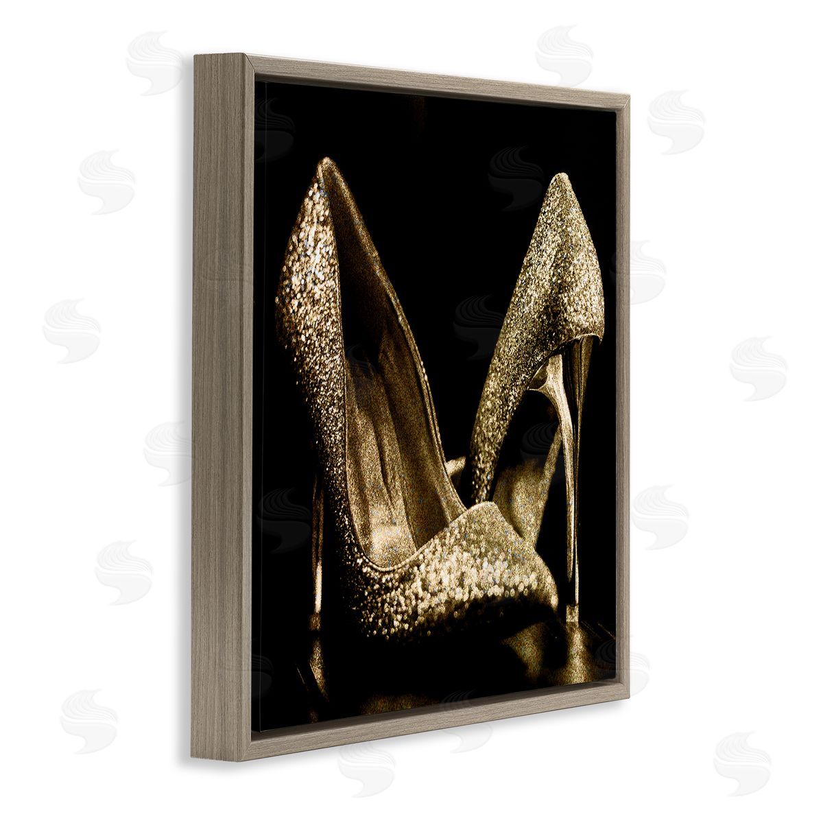 Kim Allen Dark Glam Shoes Photography Brown Floater Frame Canvas Artside_