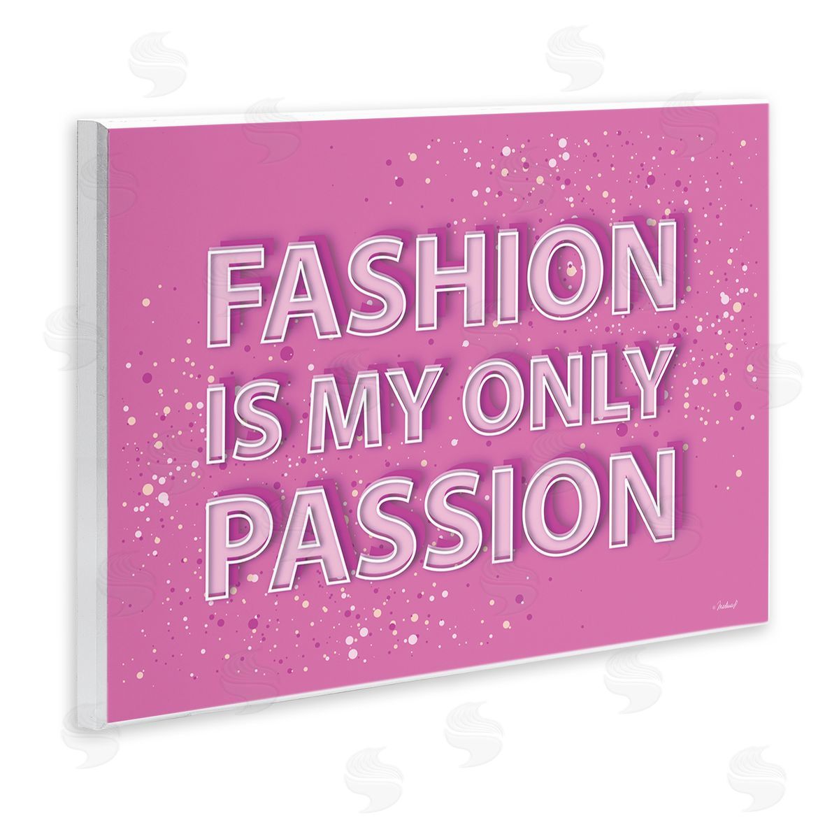 Martina Pavlova Fashion is Passion Phrase Wall Plaque Artside_