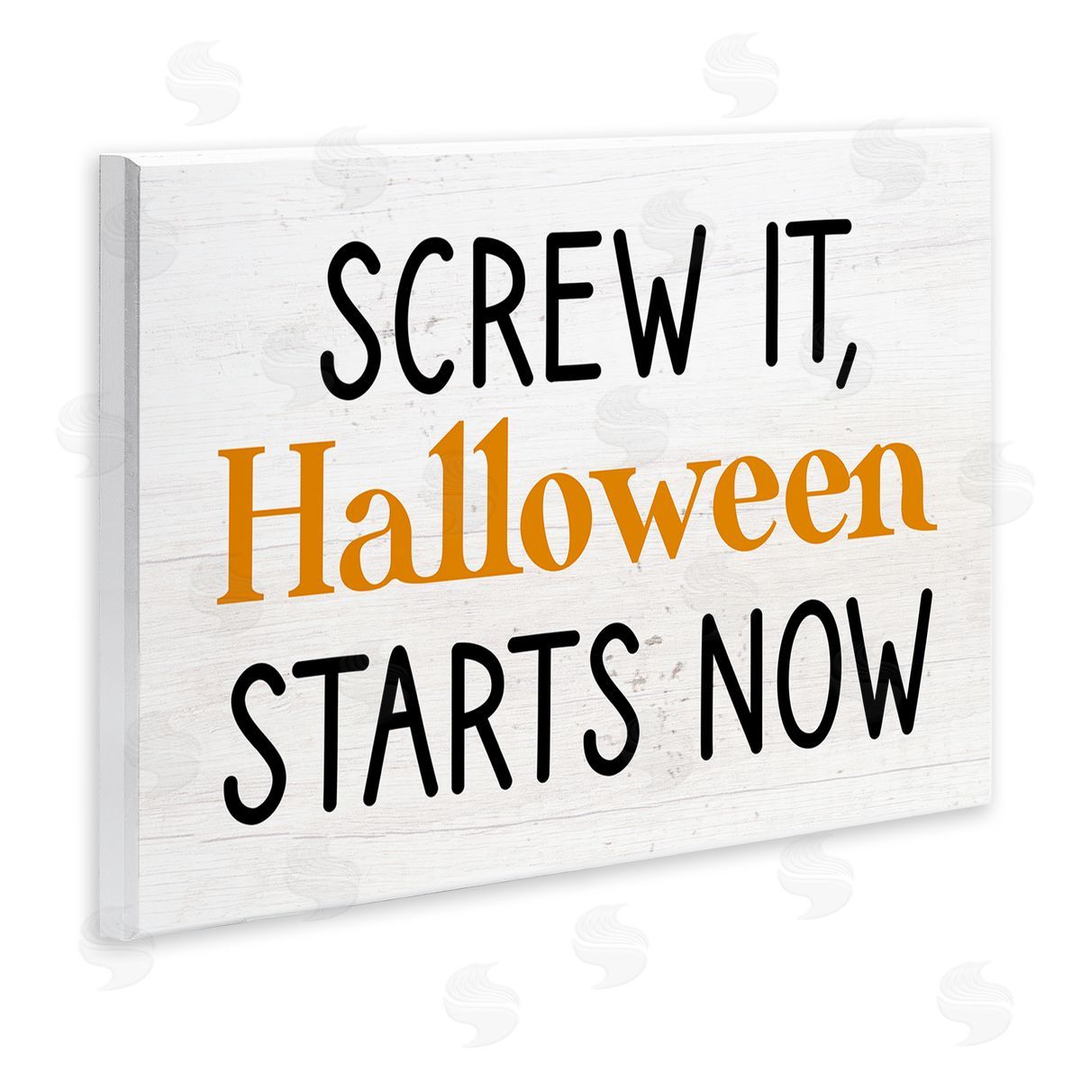 Stupell Studio Halloween Starts Now Phrase Wall Plaque Artside_