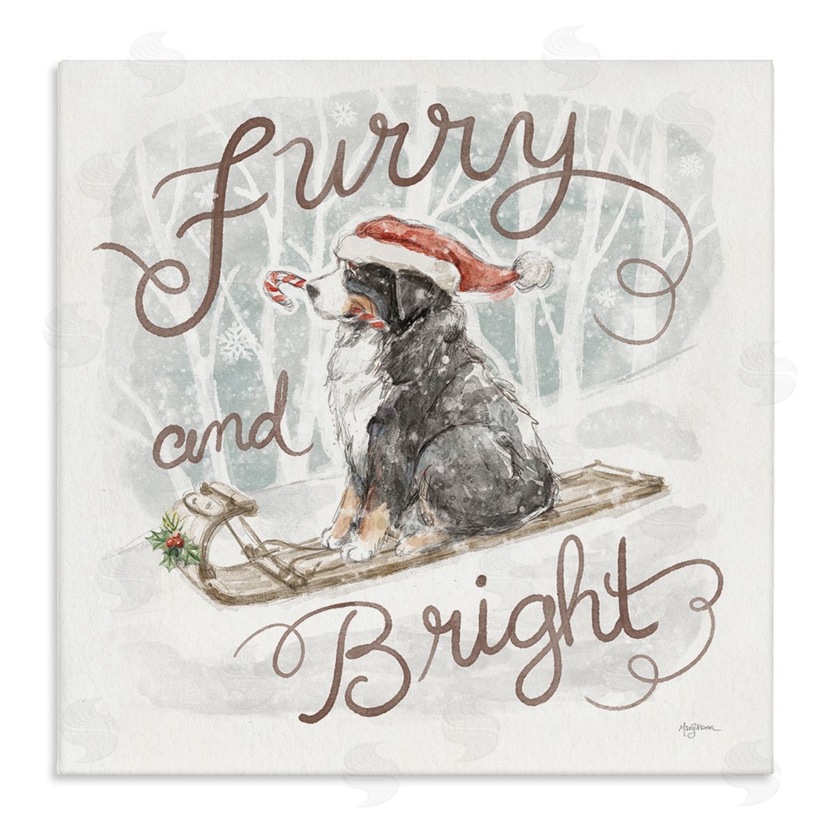 Mary Urban Furry & Bright Dog Canvas Wall Art