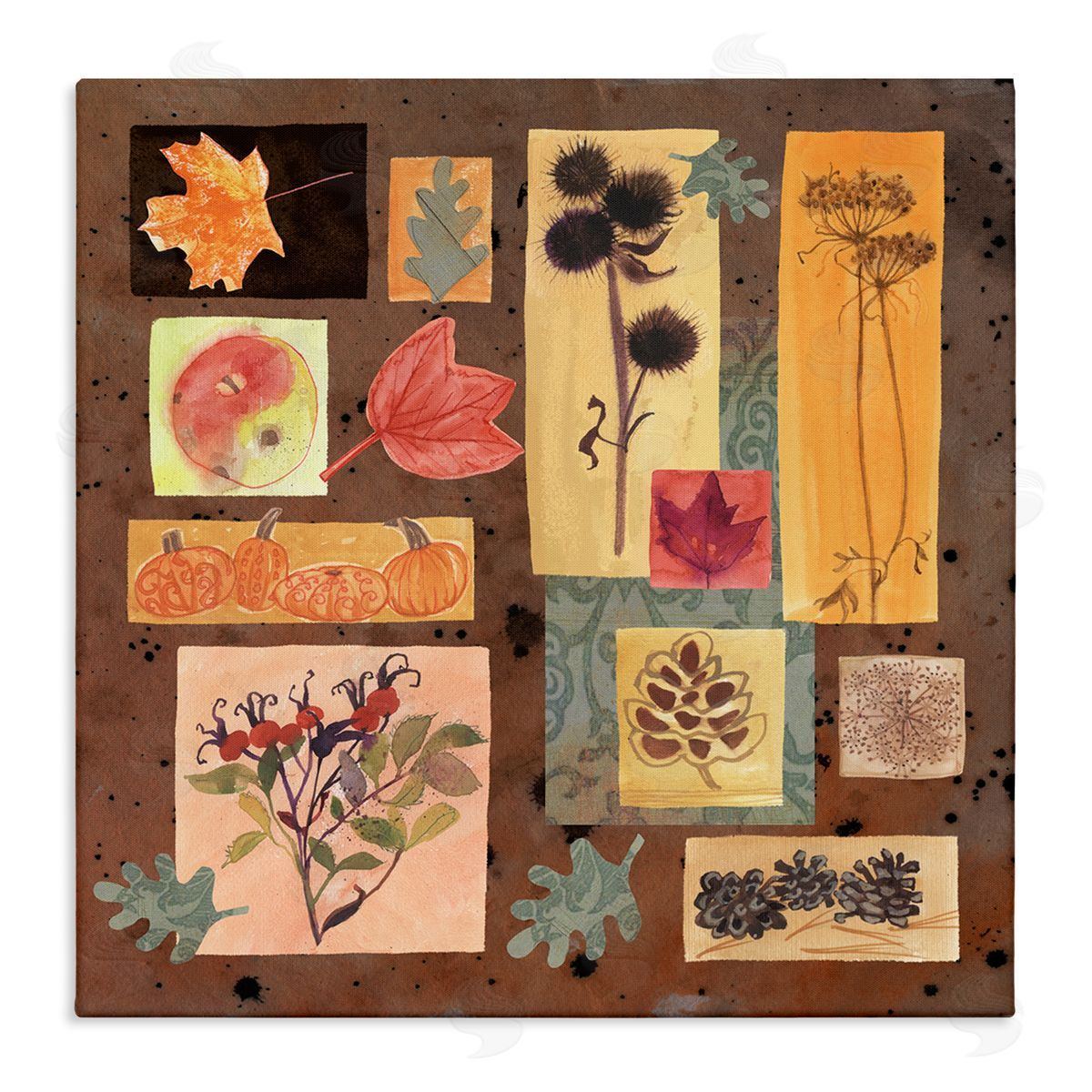 Maret Hensick Autumn Botanicals Pattern Canvas Wall Art