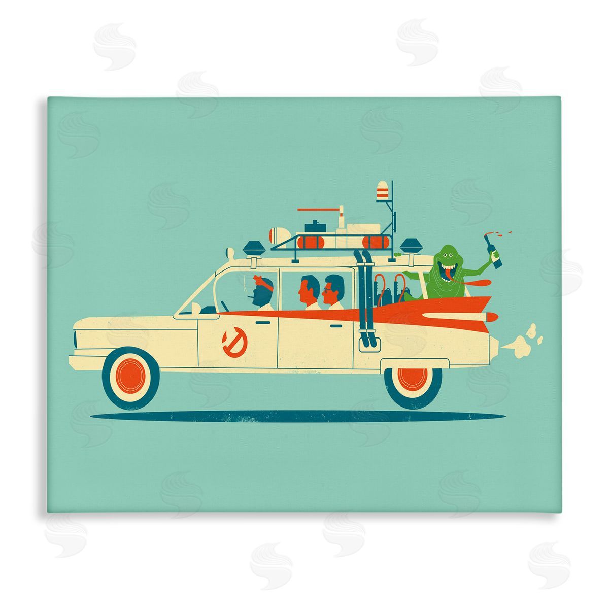 Jay Fleck People & Monster Car Canvas Wall Art