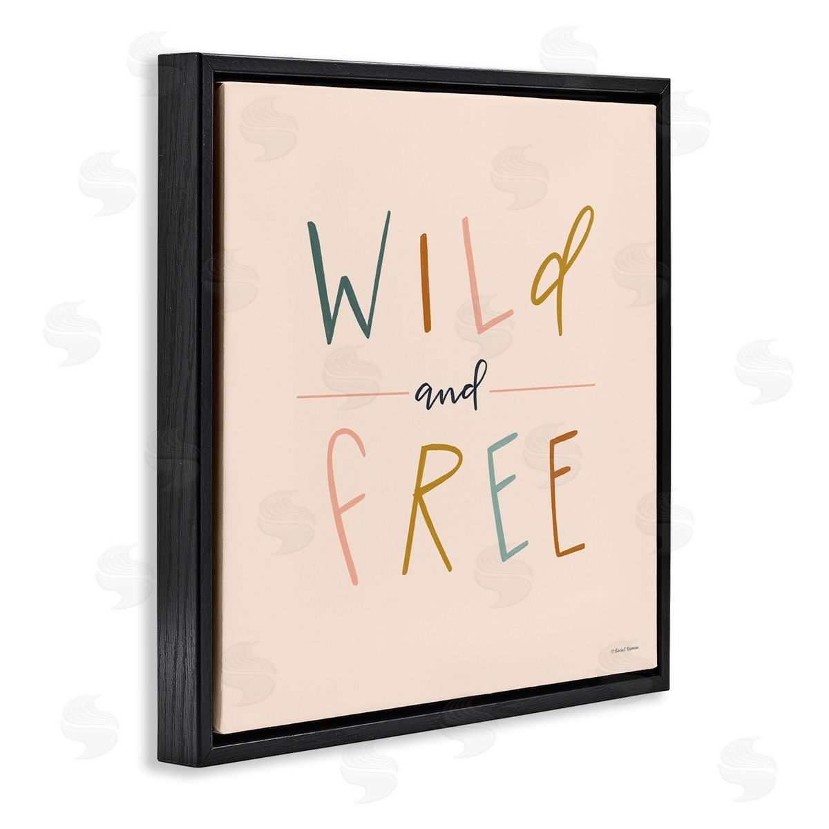 Rachel Nieman Wild & Free Boho Black Floater Frame Canvas Artside_