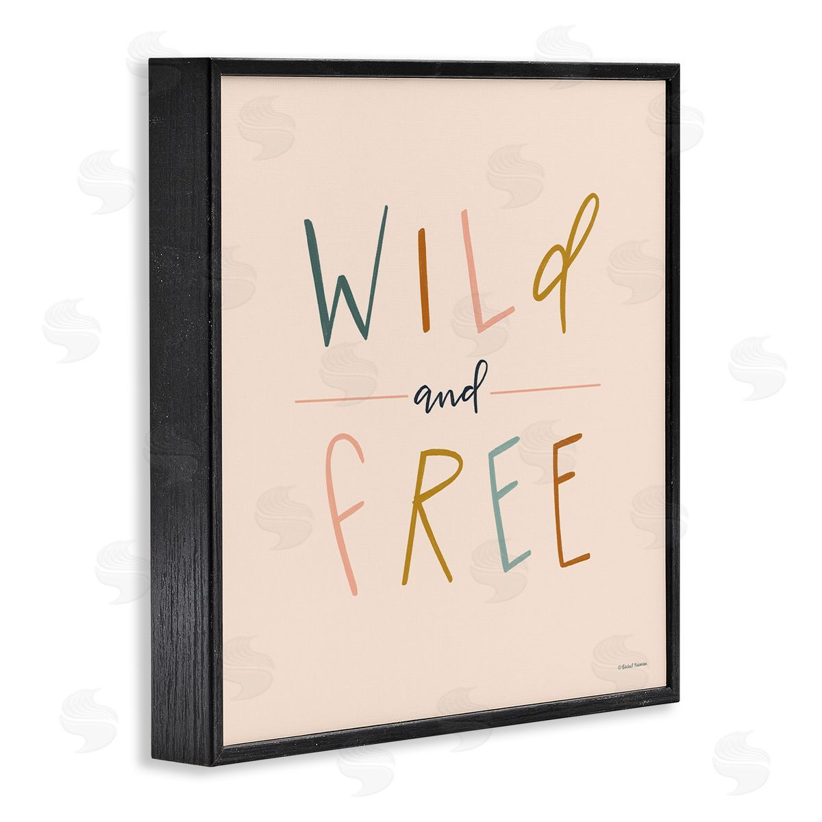 Rachel Nieman Wild & Free Boho Black Framed Giclee Wall Artside_