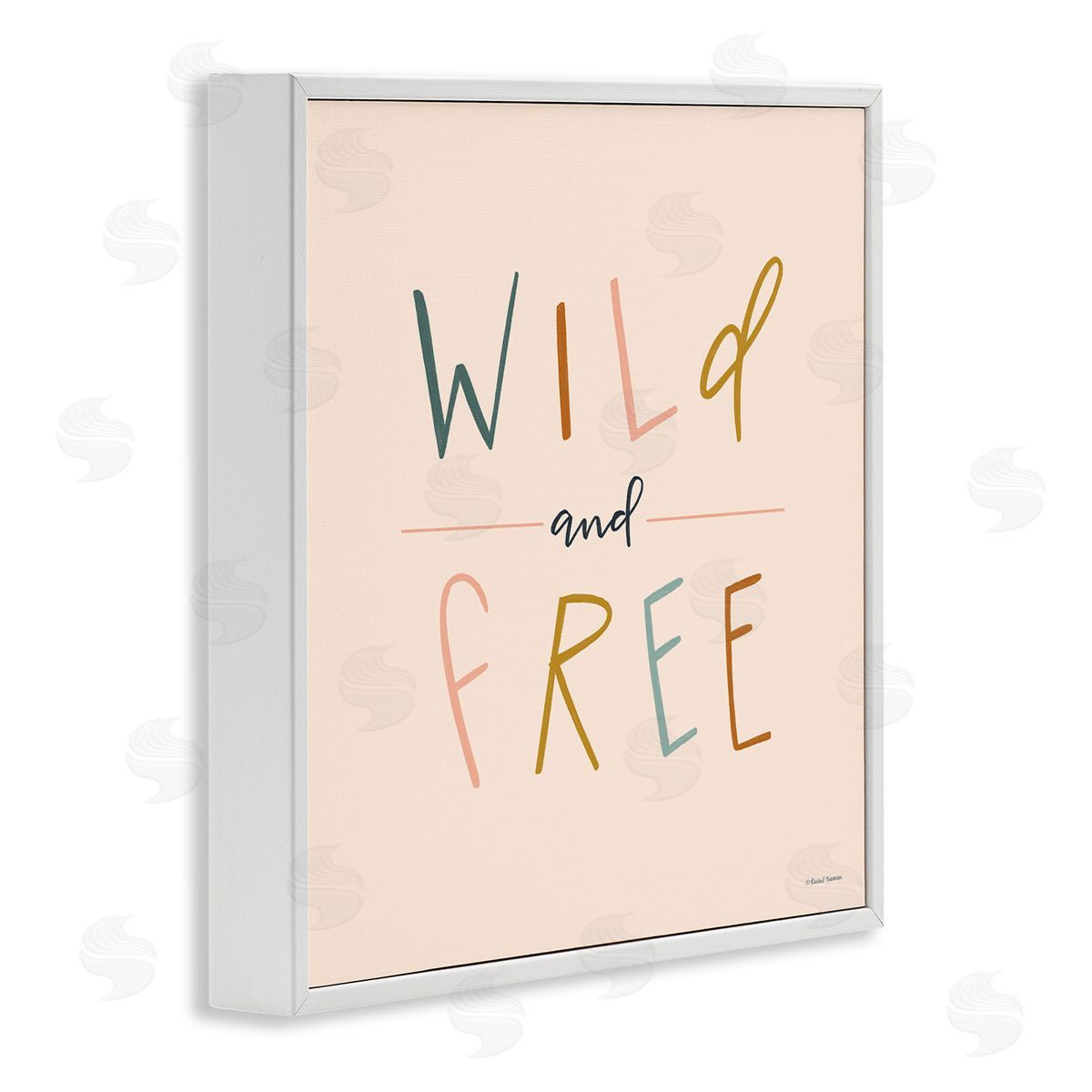 Rachel Nieman Wild & Free Boho White Framed Giclee Wall Artside_