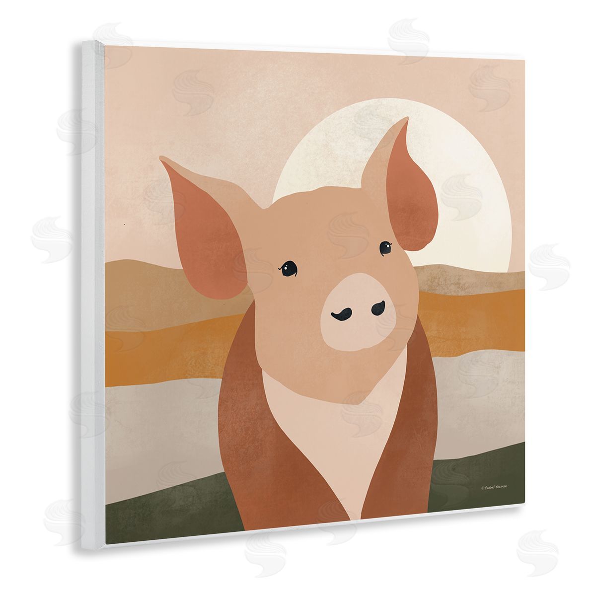 Rachel Nieman Modern Farmhouse Pig Wall Plaque Artside_