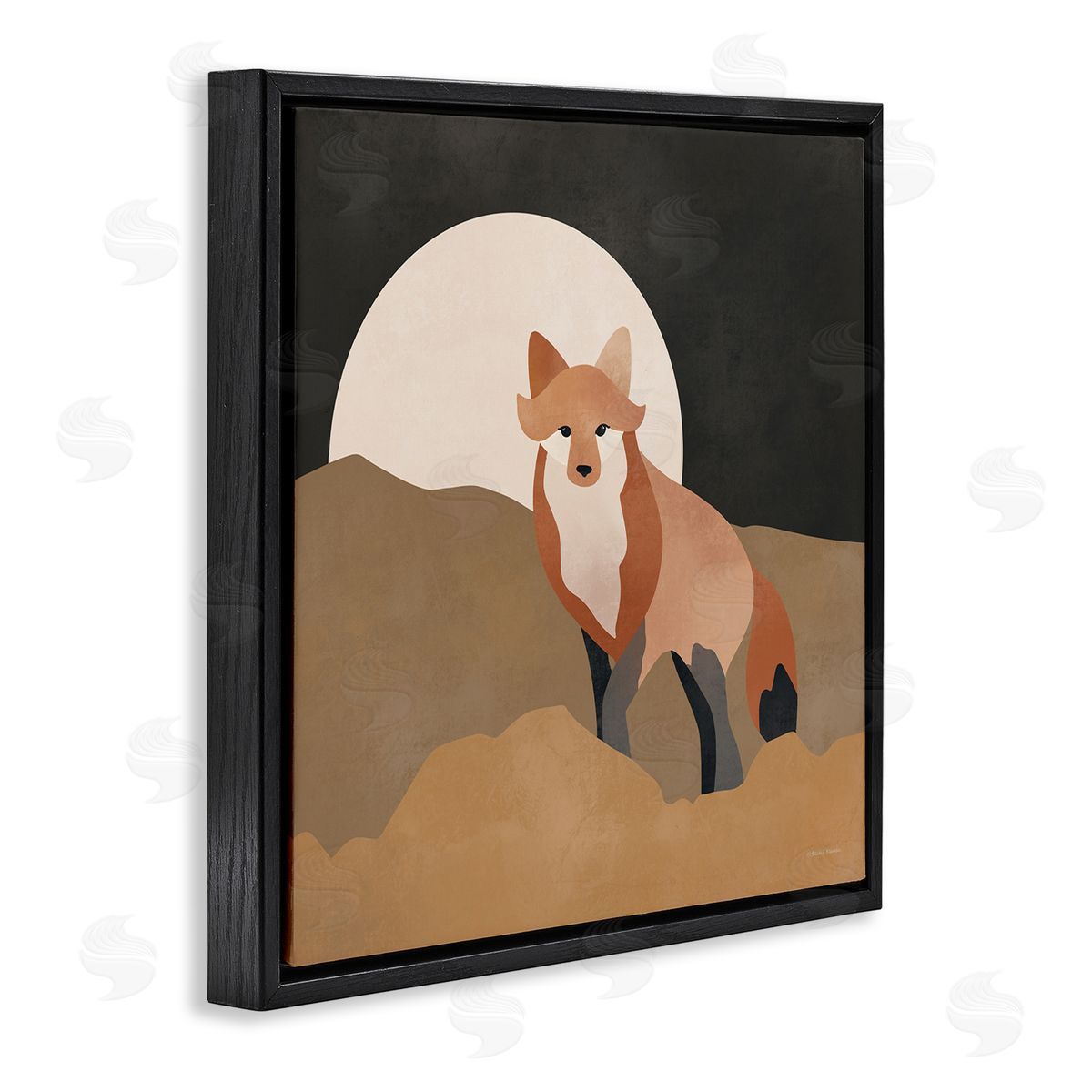 Rachel Nieman Fox Nature Portrait Black Floater Frame Canvas Artside_