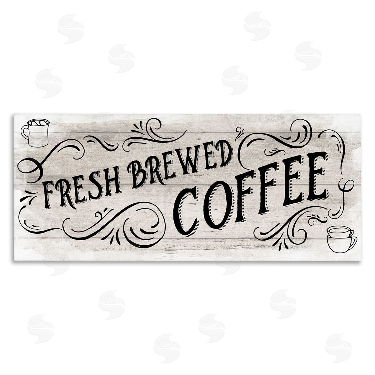 Amanda Murray Fresh Brewed Coffee Phrase Canvas Wall Art