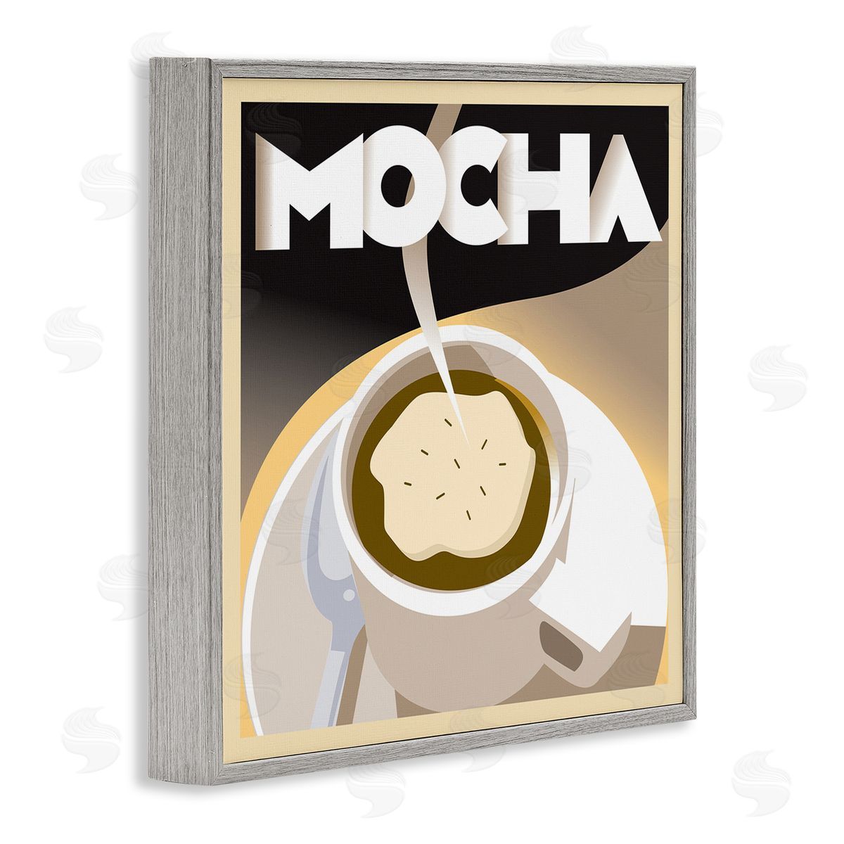 Richard Weiss Vintage Mocha Latte Gray Framed Giclee Wall Artside_