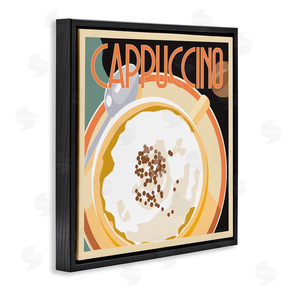Richard Weiss Vintage Cappuccino Drink Black Floater Frame Canvas Artside_