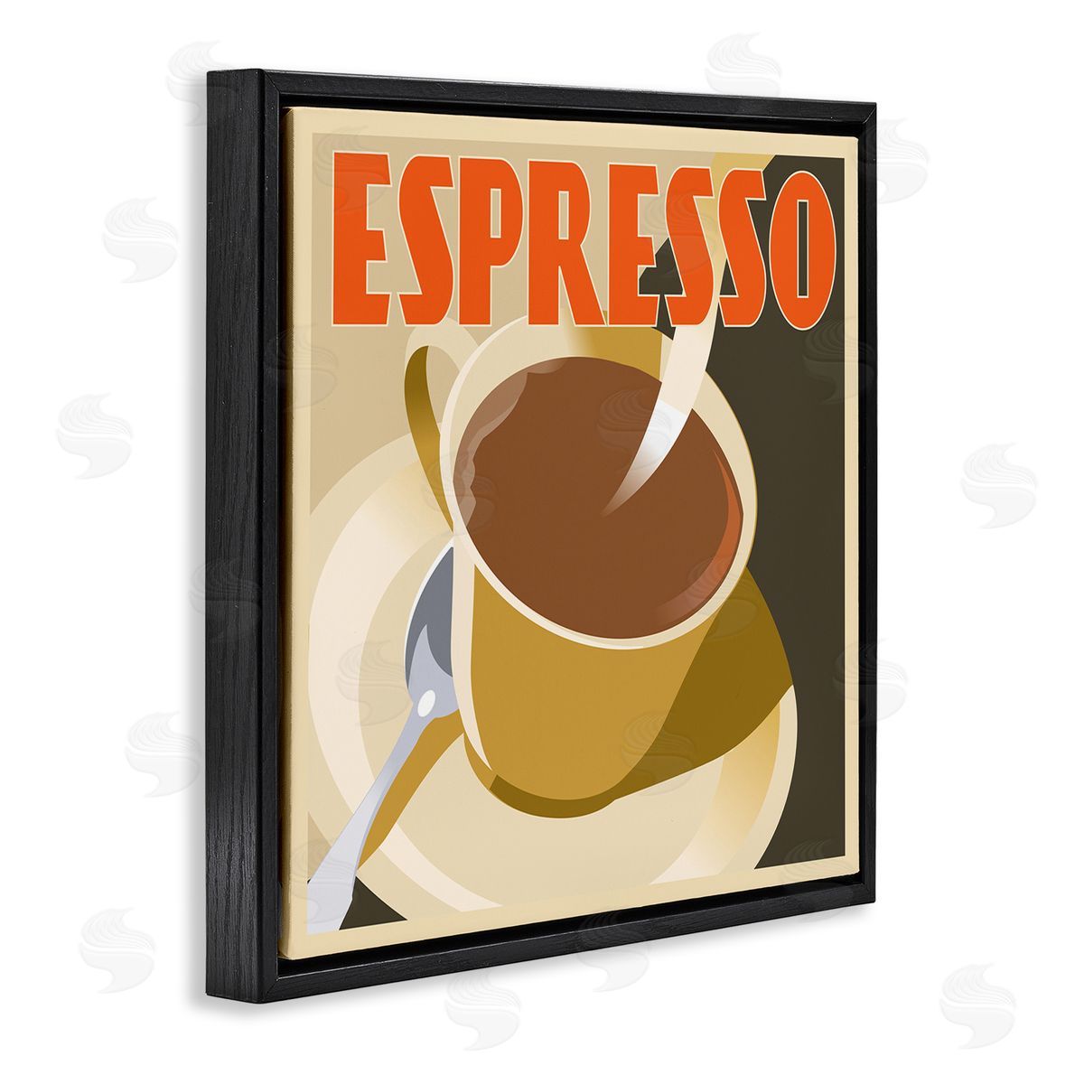 Richard Weiss Vintage Espresso Drink Black Floater Frame Canvas Artside_