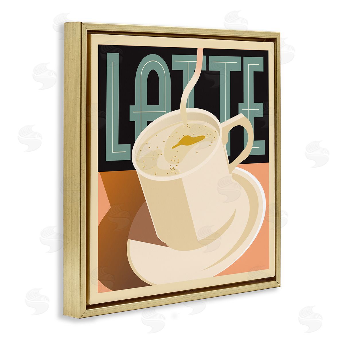 Richard Weiss Vintage Latte Mug Gold Floater Frame Canvas Artside_