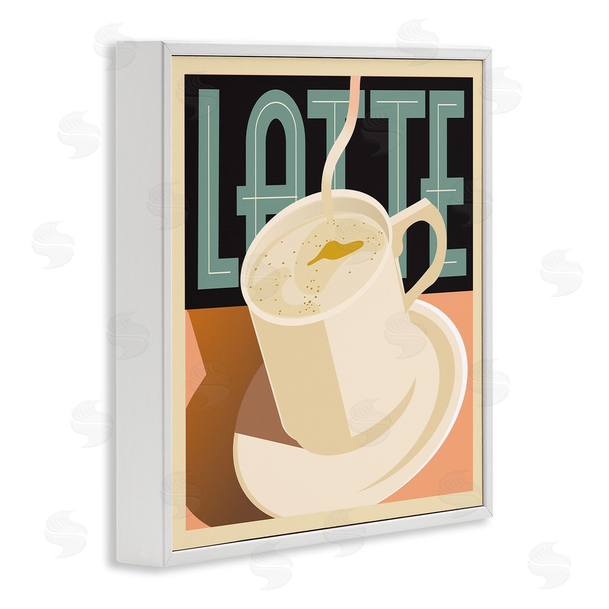 Richard Weiss Vintage Latte Mug White Framed Giclee Wall Artside_