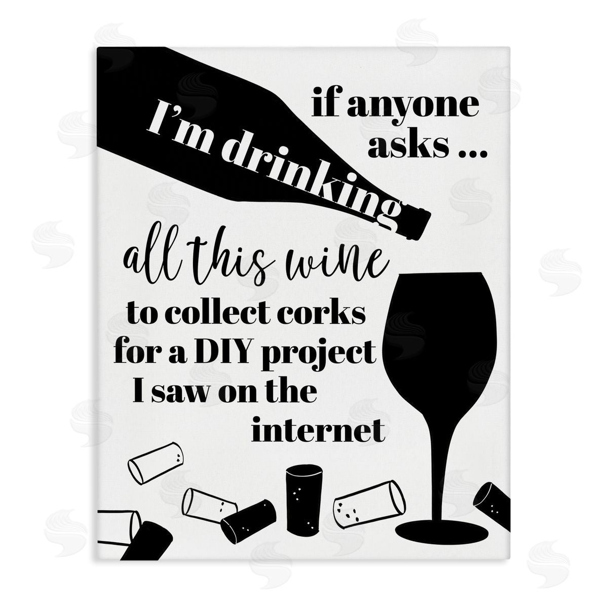 Anna Quach Funny Wine DIY Phrase Canvas Wall Art