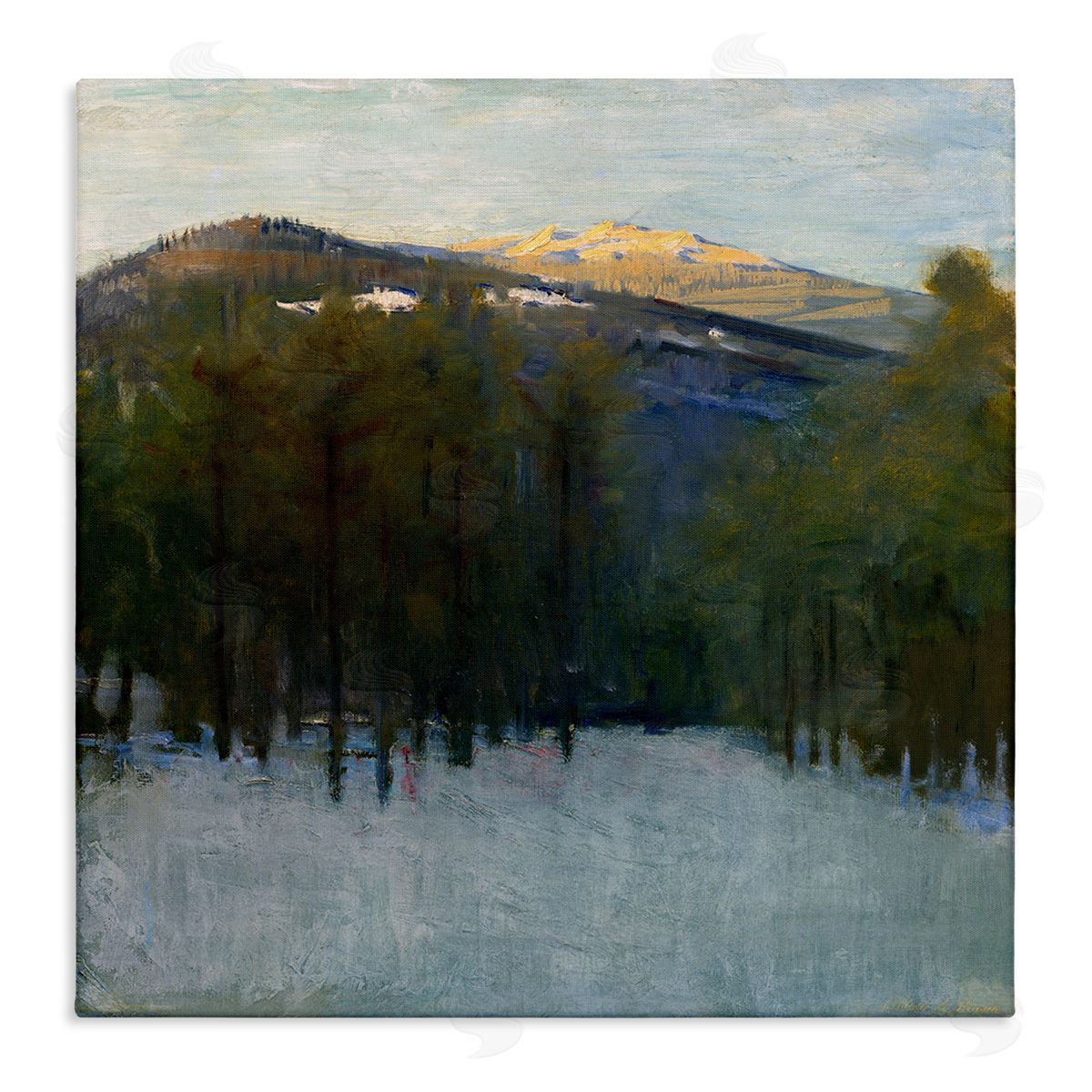 Abbott Handerson Thayer Winter Mountain Scenery Canvas Wall Art