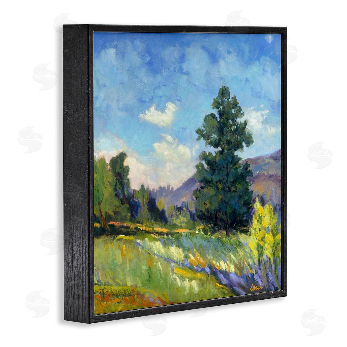 Alexi Fine Rural Nature Painting Black Framed Giclee Wall Artside_