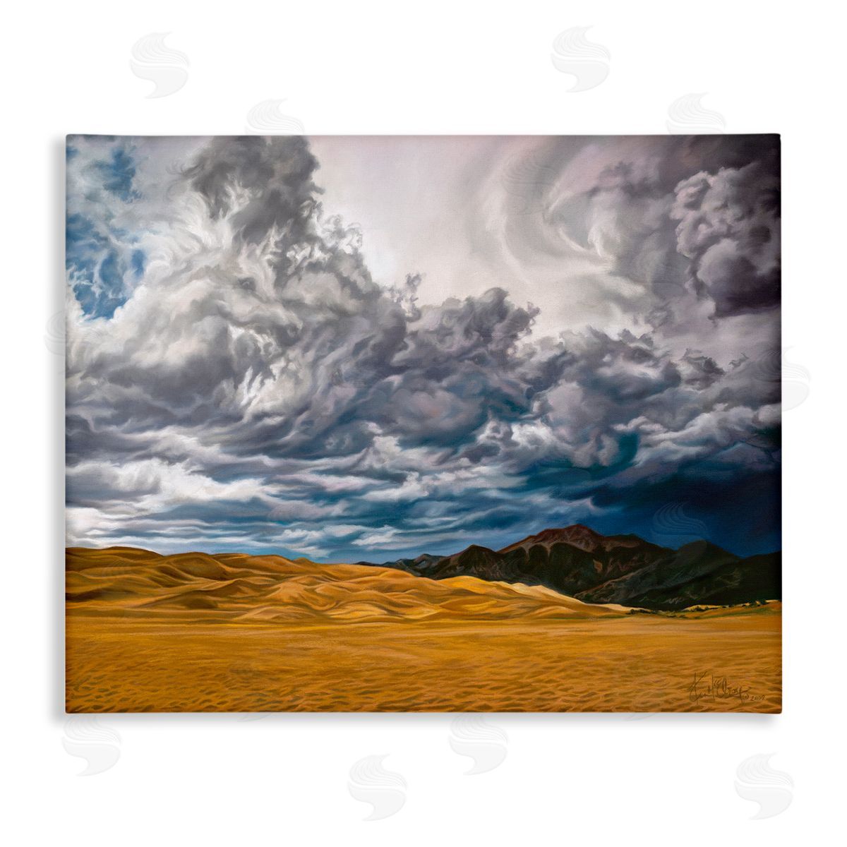 Kim McElroy Cloudy Sand Dunes Canvas Wall Art